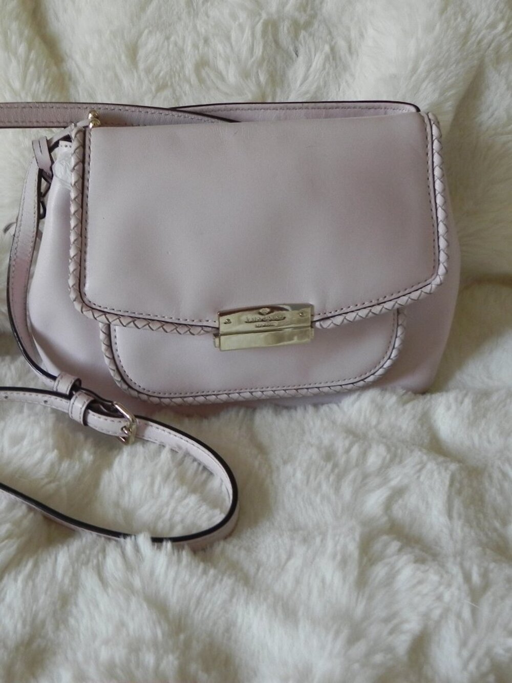 Katre Spade NY Castle Lane Jaclyn Leather Shoulder Bag/Blush